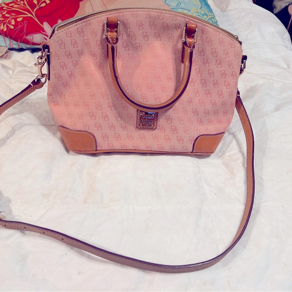 Used pink original dooney and bourke purse